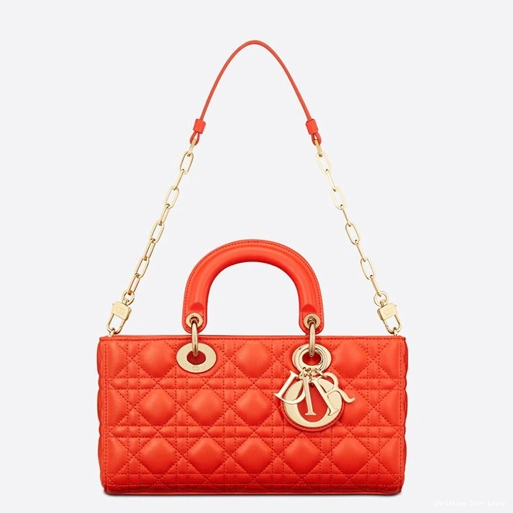Cheap Cannage Orange Lambskin Medium D-Joy Bag Lady 0811 Luxury